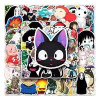 50pc Hayao Miyazaki series Cartoon Cute Graffiti Stickers Suitcase Laptop Skateboard Personalized Stickers