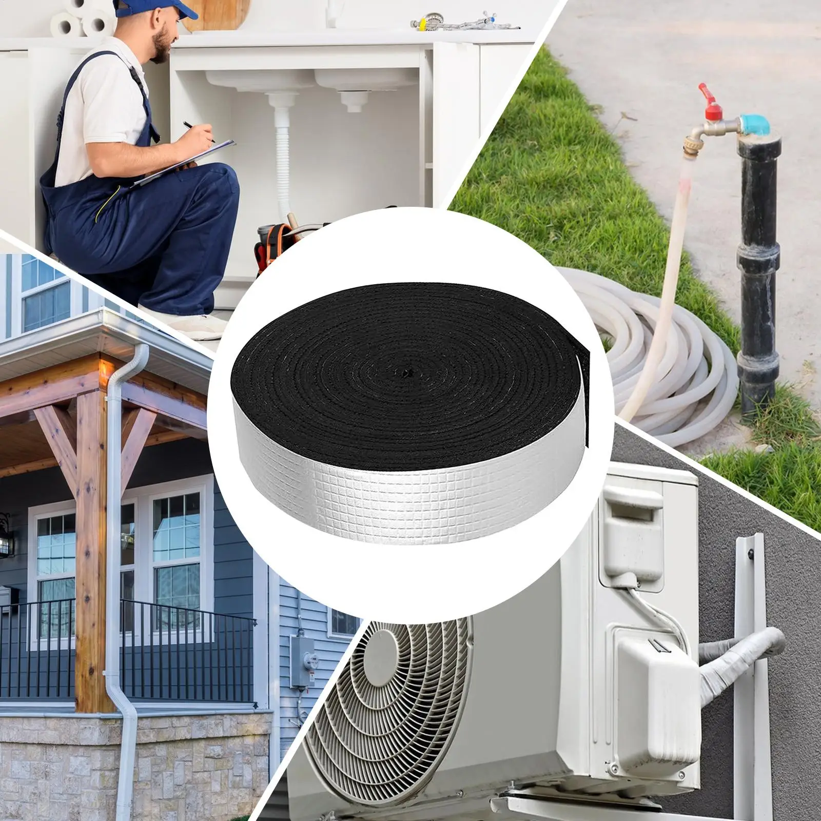 Pipe Insulation Heating Cooling Reflective Wrap Pipe Insulation Wrap For Doors Window Cold Weather Winter Air Conditioner Summer