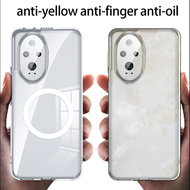 Airbags Shockproof Magnetic Wireless Charging Case Shell For Honor 200 100 90 80 Pro 80 SE Rugged Protection Armor Cover