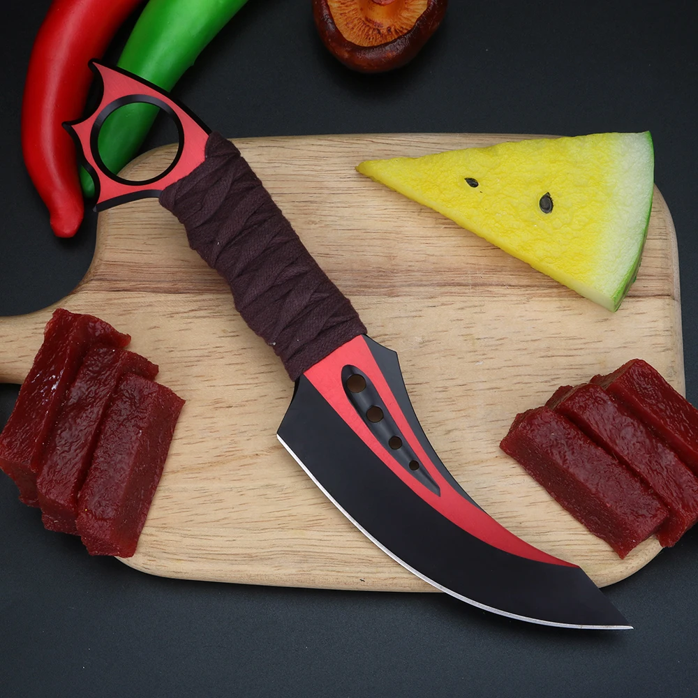 XUANTENG Kitchen Knife, Meat Cutting Knife, Chef Knife, Hand Forged Slaughter Knife, Barbecue and Meat Cutting Knife