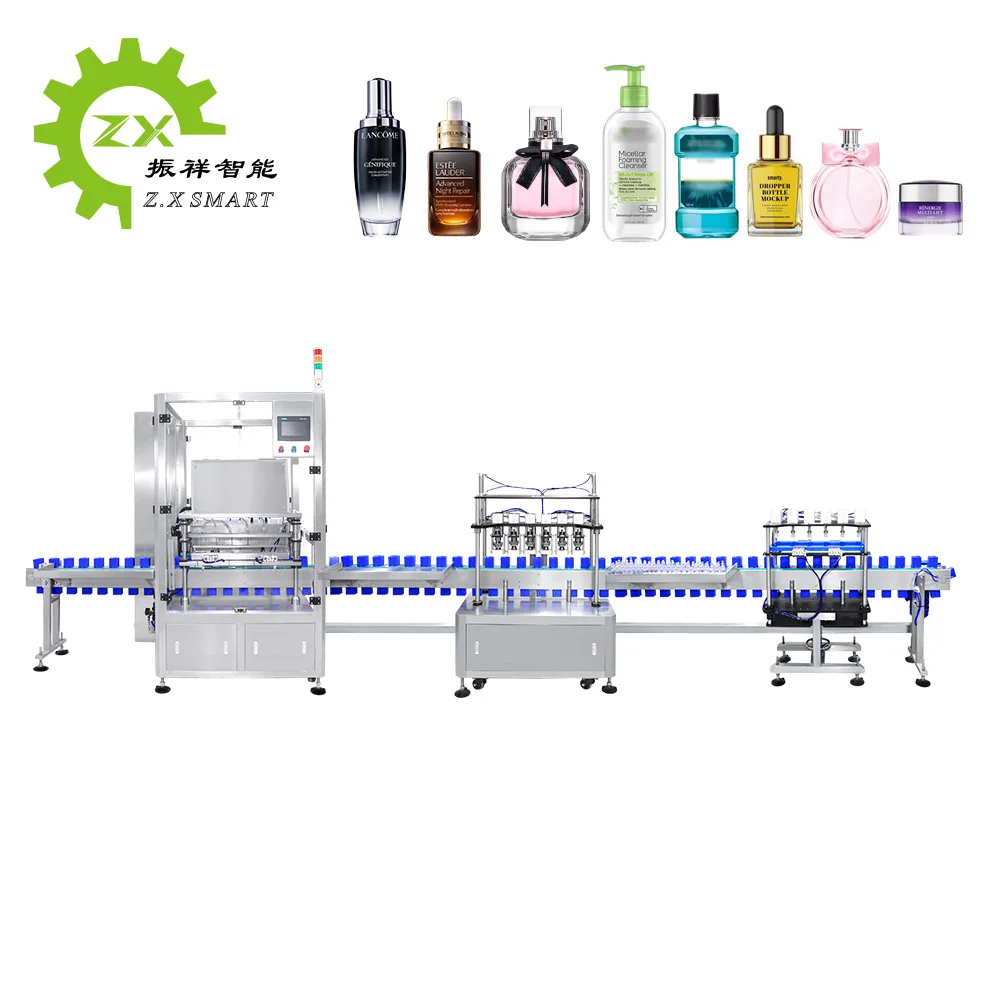 ZXSMART Automatic Perfume Filling and Capping Machine 15ML 50ML 100ML Spray Bottle Perfume Bottling Filling Crimping Machine