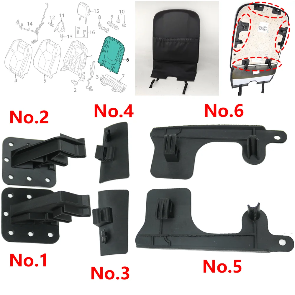Front Seat Back Cover Panel Backboard Fixing Clip Backrest Support Bracket Buckle For Porsche Macan 95B 13-21 Cayenne 958 11-18