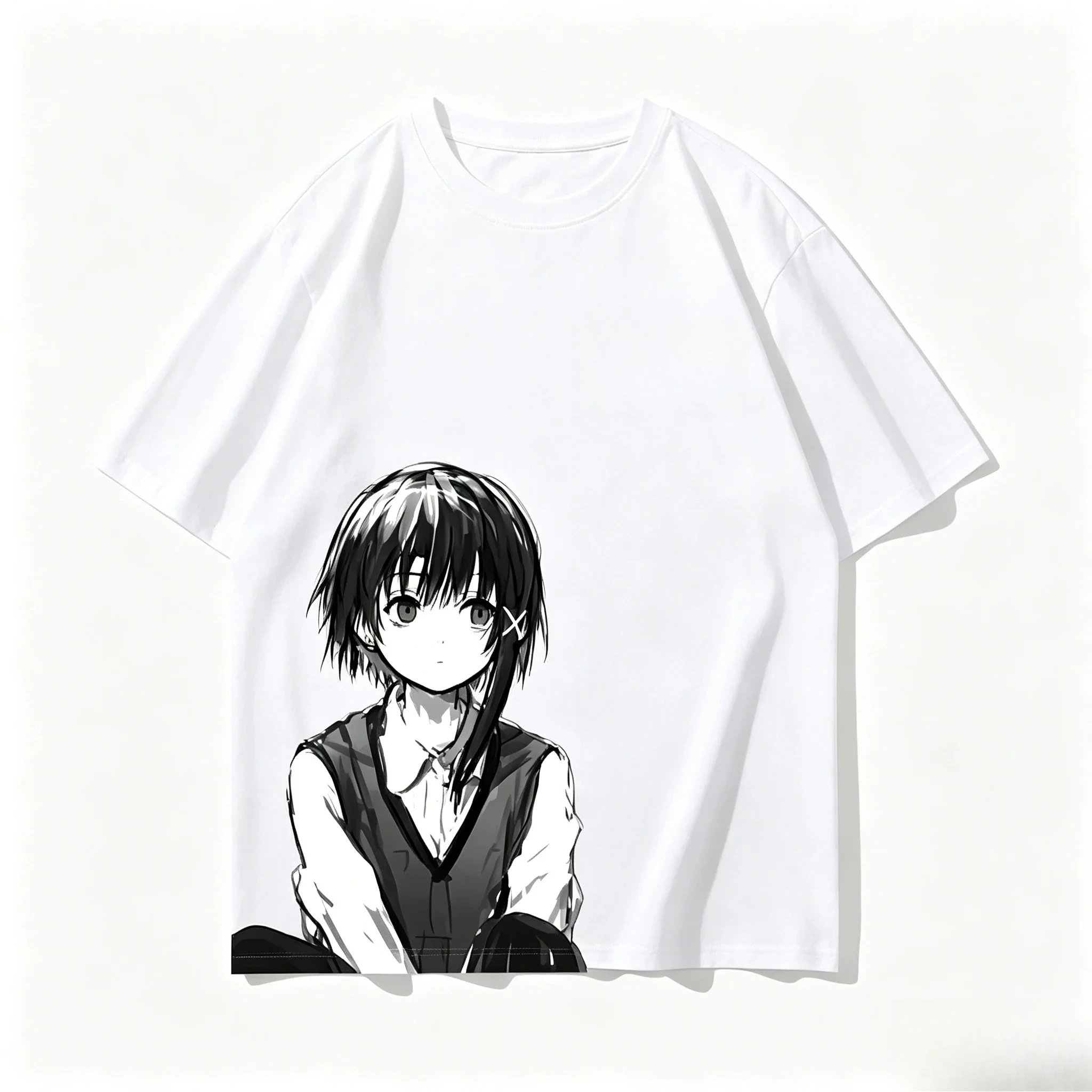 2026 Serial Experiments Lain Anime T-Shirt All Season Wear High Quality Unisex Plus Size Top Comfortable Women and Men T-shirt