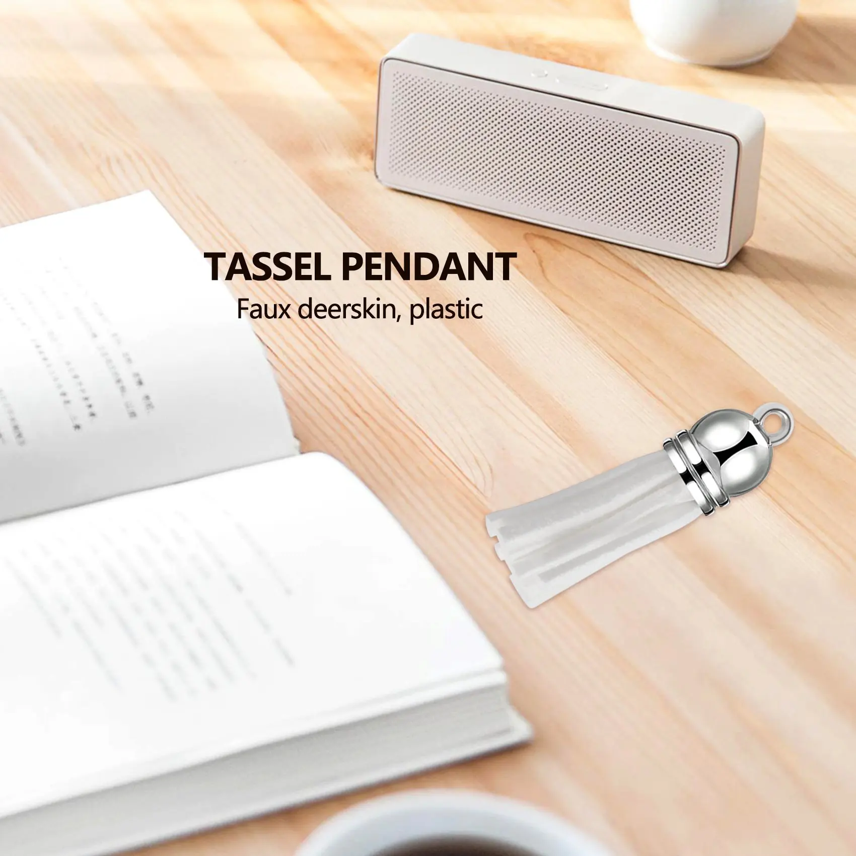 AB09 100 pièces Pompons de porte-clés en similicuir suédé, pendentifs décoratifs pour porte-clés, fournitures pour la fabricatio