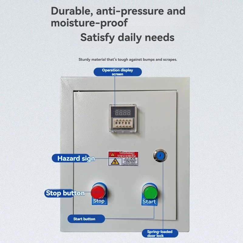 Timing Control Box & Timing Relay, Start Switch with Automatic Power‑Off, Rice Cooker & Mixer Motor, Three‑Phase Electrical Pane
