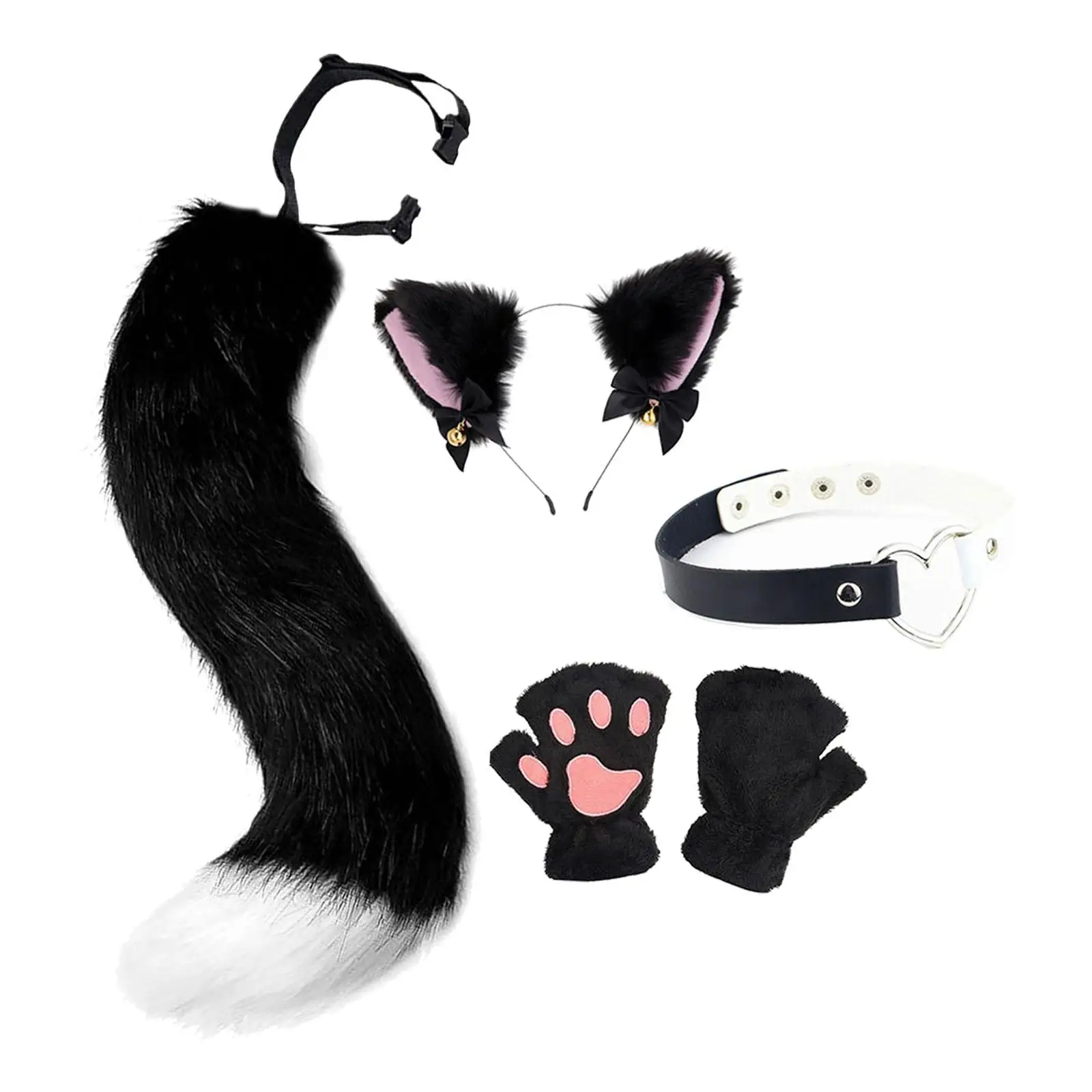 

Costume Cosplay Lolita Fancy Dress Faux Ears and Tail Set for Night Club Stage Shows Role Play Housewarming Graduation Ceremony