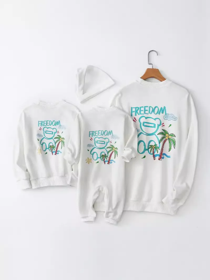 Family Matching Clothes Spring Sweater Father Mother Daughter Son Long-sleeved Shirt Baby Boy Girl Clothes