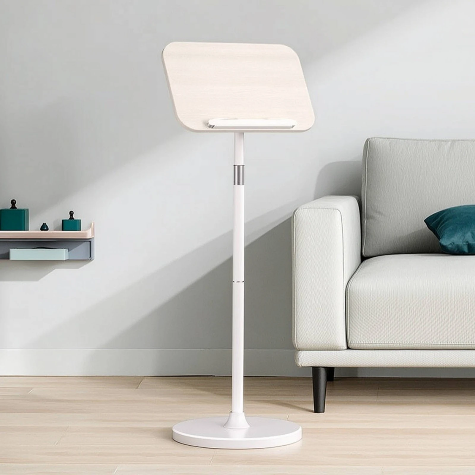 Floor Music Stand Handsunoccupied Book Stand with Base Floor Book Holder Long-Lasting Stable for Readers, Home Study, Classroom