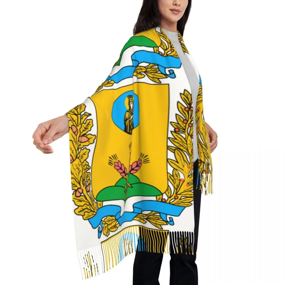 Belarus The Mogilev Region Women's Tassel Shawl Scarf Fashion 