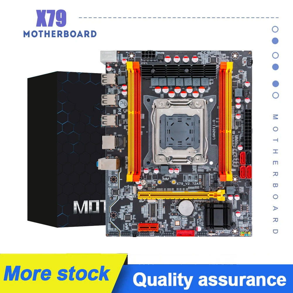 

X79M Motherboard LGA 2011 CPU Xeon E5 Support ECC REG DDR3 128GB M.2 NVME NGFF SATA3.0 USB2.0 X79 Server Mainboard