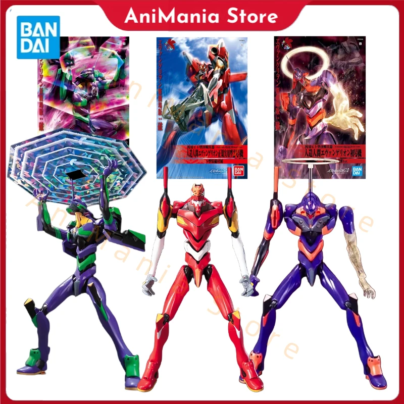 

Bandai Evangelion Model Kit EVA 01 Test EVA 02 Production Anime Figure Building Kit Collectibles Action Figures Toys Boys Gift