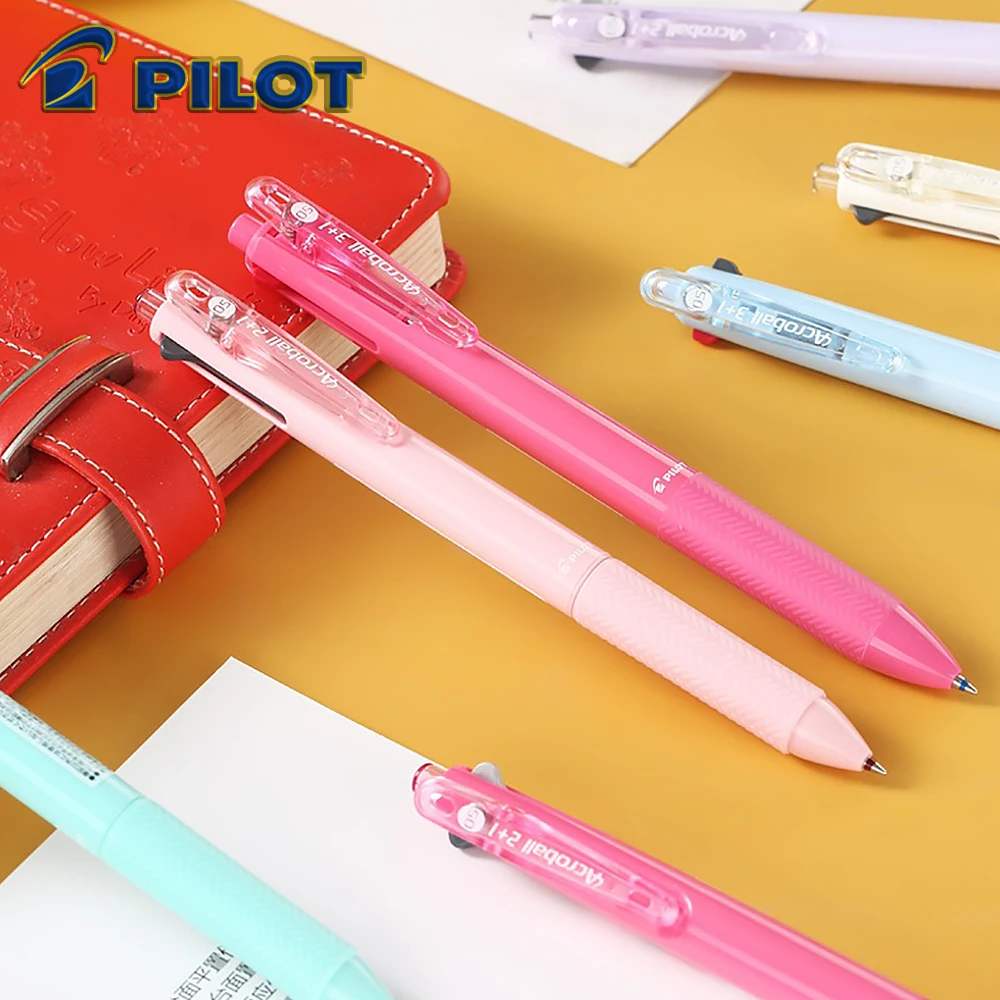 

New Japan Pilot Multi Functional Ballpoint Pen+ Mechanical Pencil 0.5mm Red/black +HB Back To School Kawaii Stationery