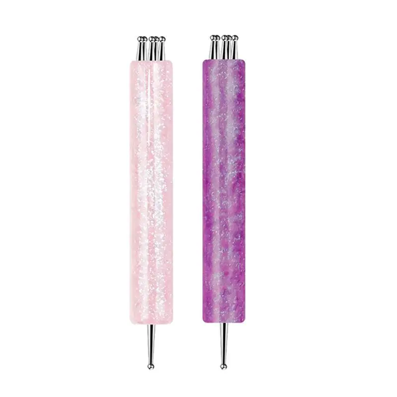 5-Petal Dotting Tool Flower Creator DIY Nail Art 1.8mm Fine Tip Rhinestone Pickers Glitter Handle Manicure Nail Tools Brushes