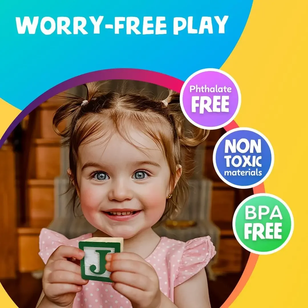 30 bloques para bebés, pequeños bloques ABC de madera para niños pequeños de 2 a 5 años, juguetes de aprendizaje y construcción del alfabeto