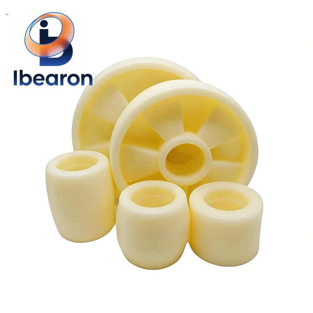 

4PCS Nylon Forklift Casters Drum 80mm*60mm, Durable Wear-Resistant Replacement for Industrial Warehouse Forklifts