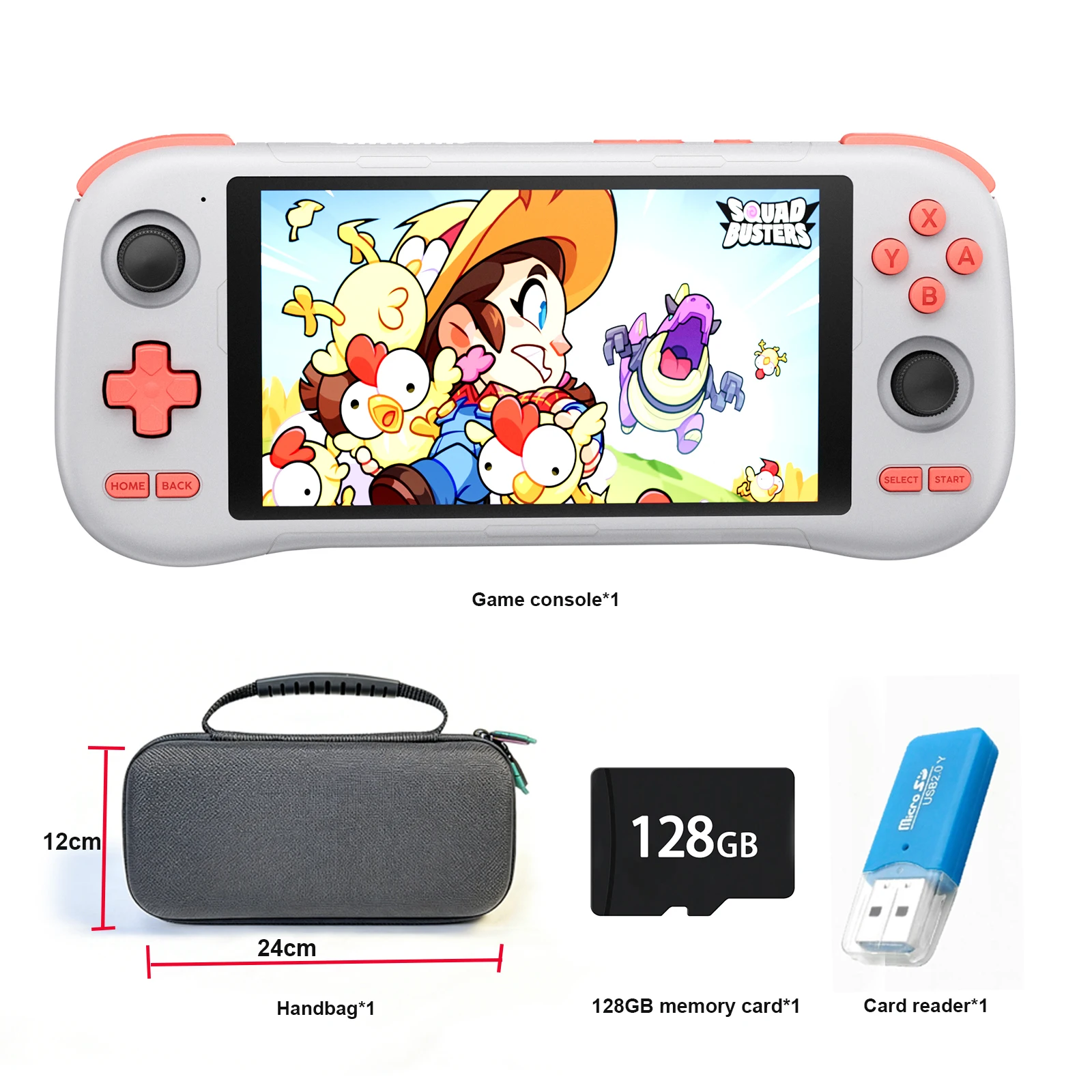 Handheld Game Console Android 14 System Portable Retro Video Game Player Built-in Massive Game Library 1080p IPS Touch Screen