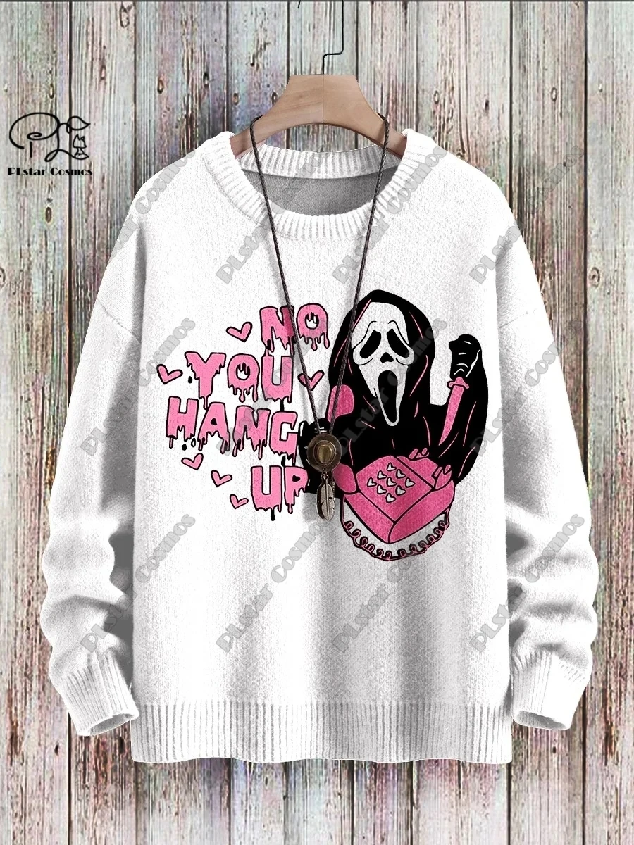 3D Printed Halloween Series Horror Skull Pattern Ugly Sweater Street Casual Winter Sweater Warm New Product Unisex