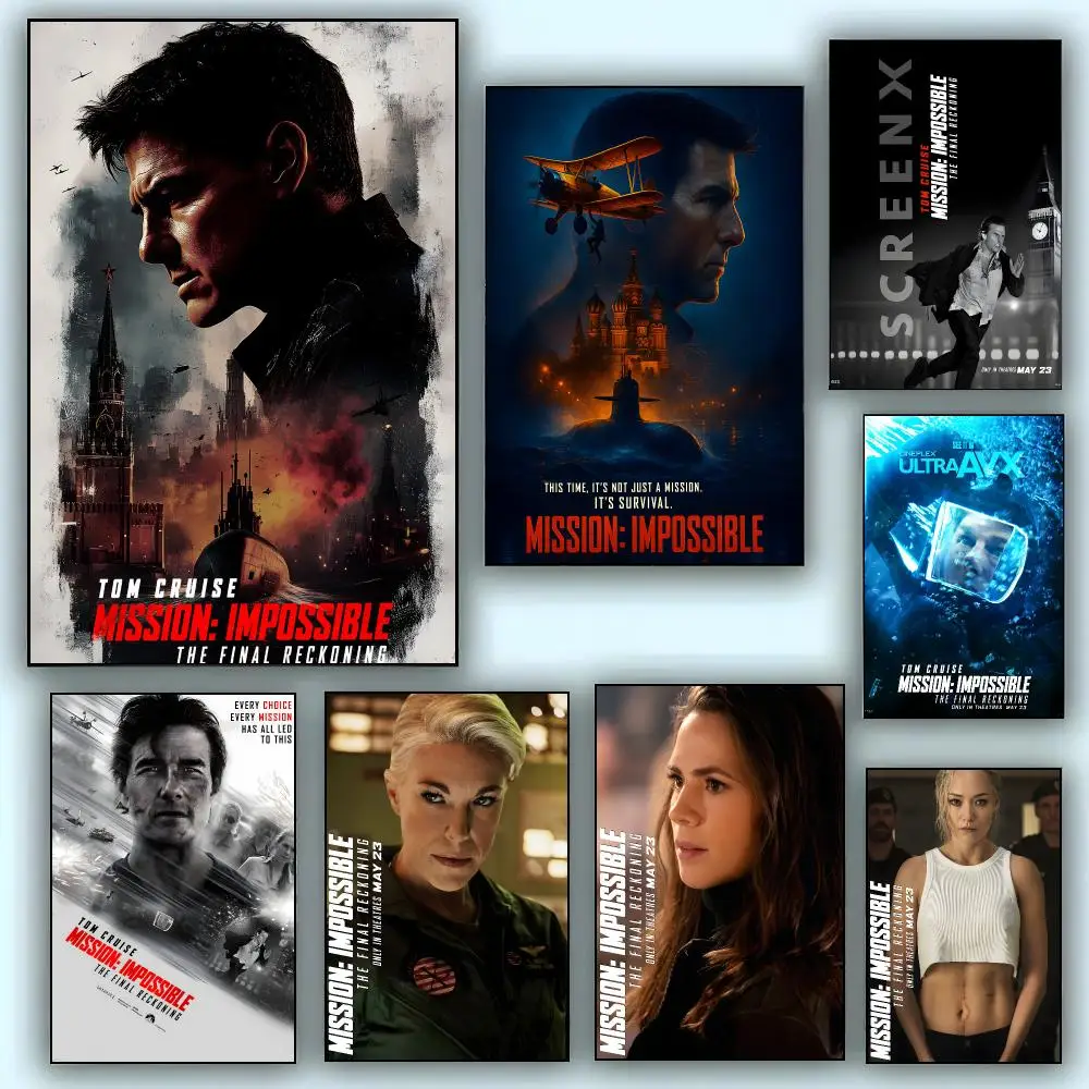 Film M-Mission Impossible Poster Aesthetic Wall Art Canvas Poster Room Decoration Items Bedroom Decor