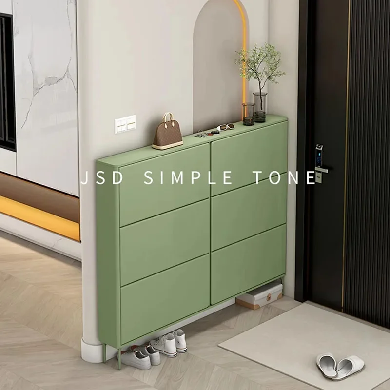 Vertical Wood Shoe Cabinet 3 Tier Storage Organizer Rack for Living Room Hotel Craft Modern Design Furniture