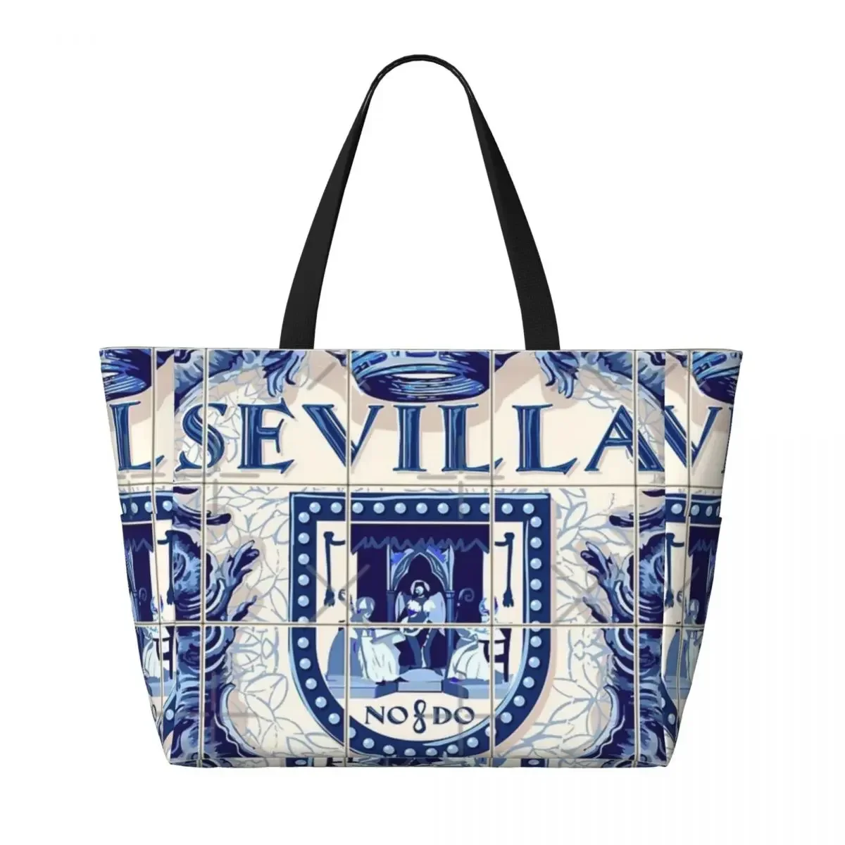 Spagna siviglia Azulejo Azulejos Tiles borsa da viaggio da spiaggia, Tote Bag personalità regali per adulti borsa a tracolla modello Multi-stile