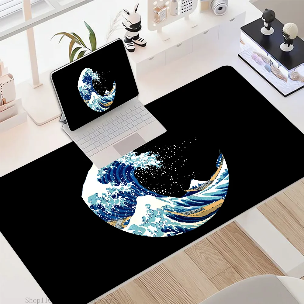 Japan Great Waves Mousepad Mouse Mat Desk Mat With Pad Gaming Accessories Prime Gaming XXL Keyboard Pad Padding Mat