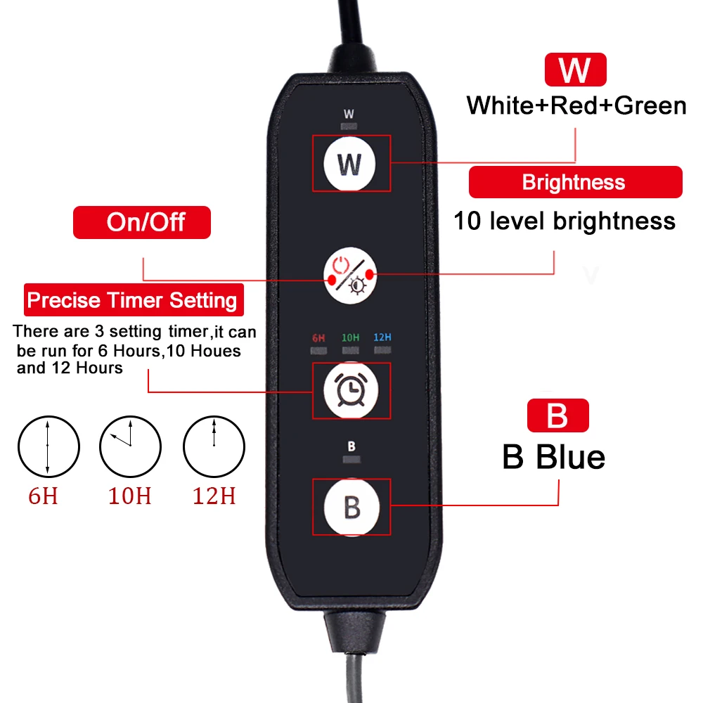 90-260V Aquarium LED IP68 Waterproof Lighting Light Full-Spectrum Fish Tank Plants Decor Light 17-58CM 5-12W 2835 Chips