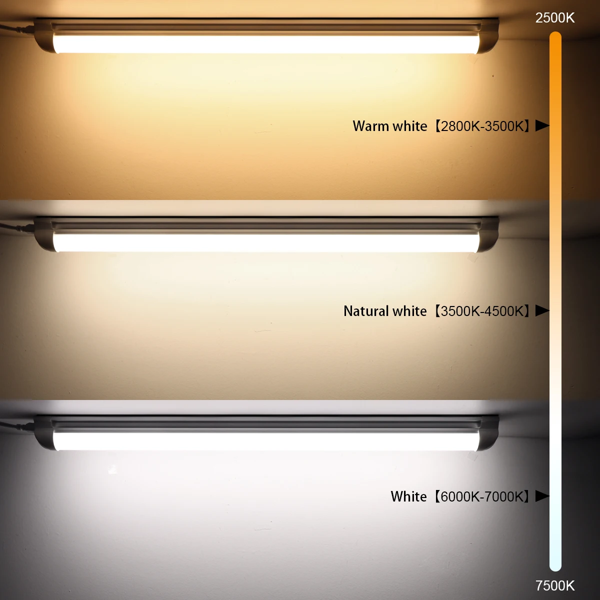 Ultra Bright 25W Aluminum LED Light Bar T8 Tube Bulb 110-220V Warehouse Garage Table Lamp For Kitchen Shop Desk Read Book Lights