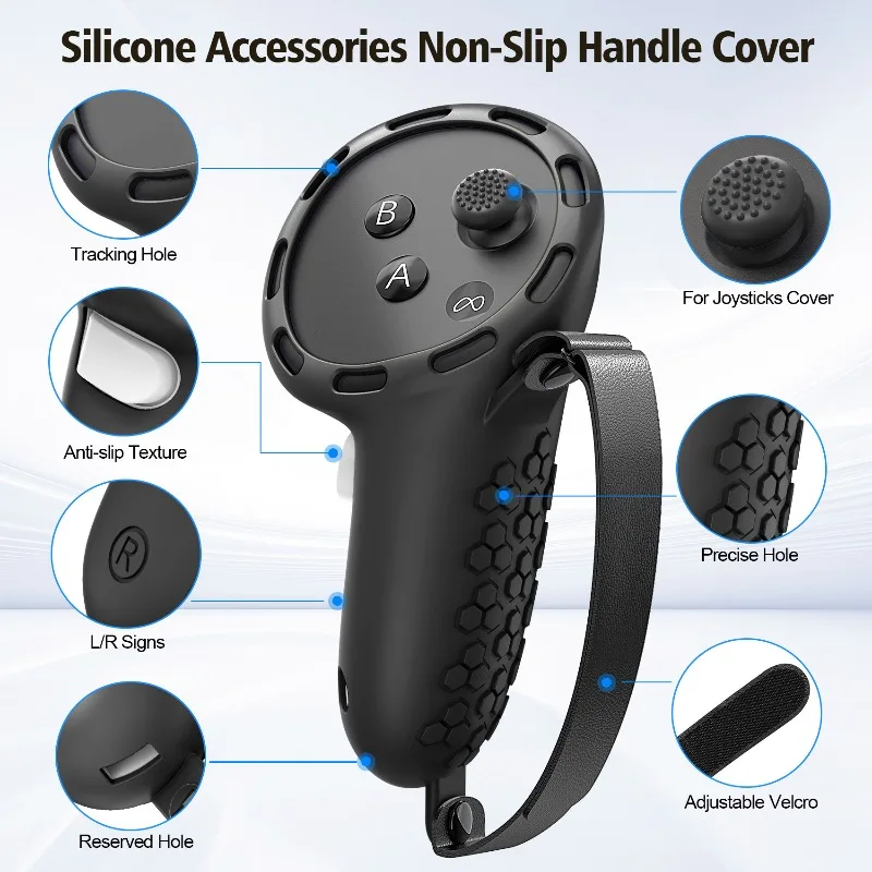 Suitable for Meta Quest3 Silicone Case Smart Set Host Five-piece VR Accessories