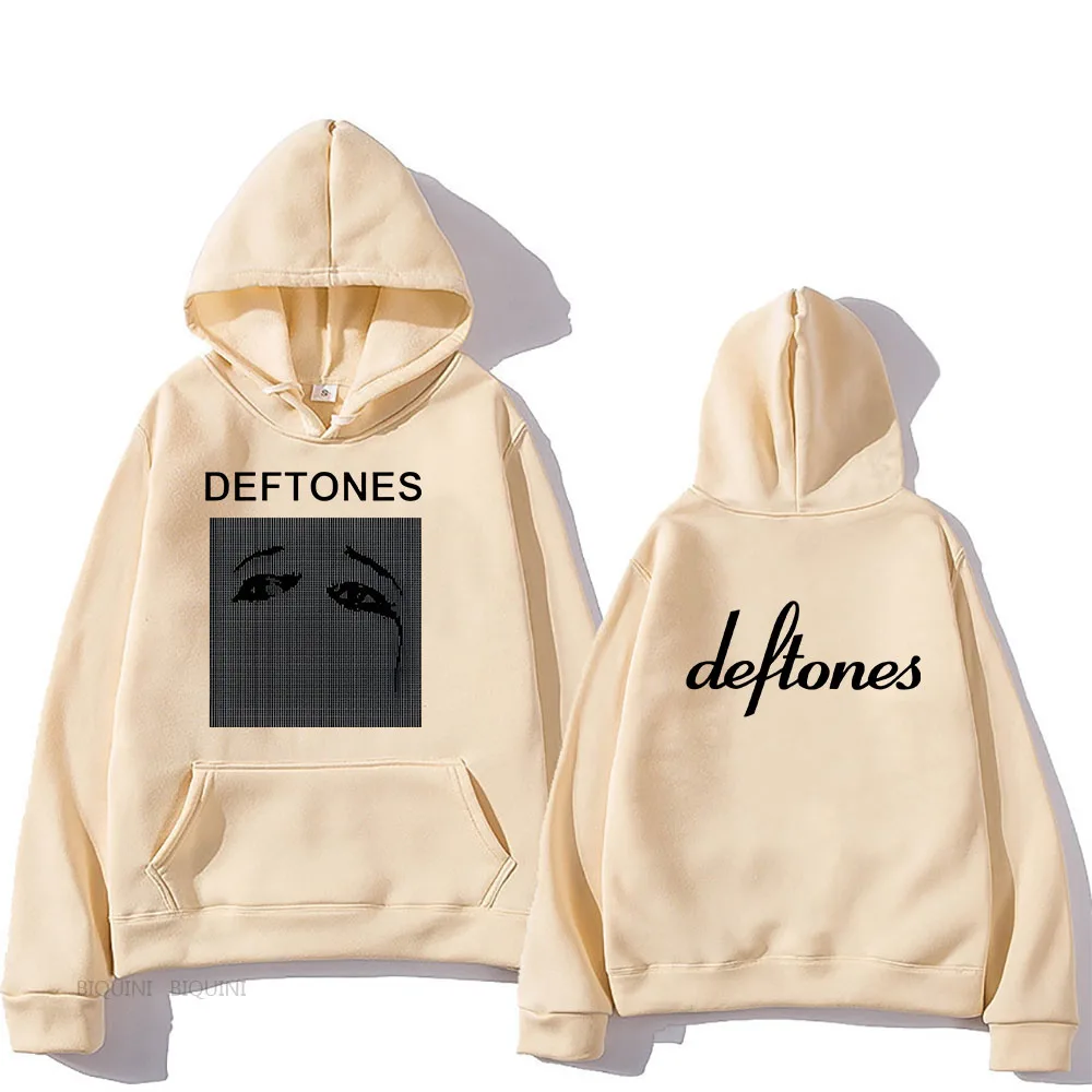 Deftones Skull Black Hoodie Men Women Vintage Around The Fur Adrenaline Band Merch Sweatshirt Long Sleeve Tops Hoodies Hip Hop