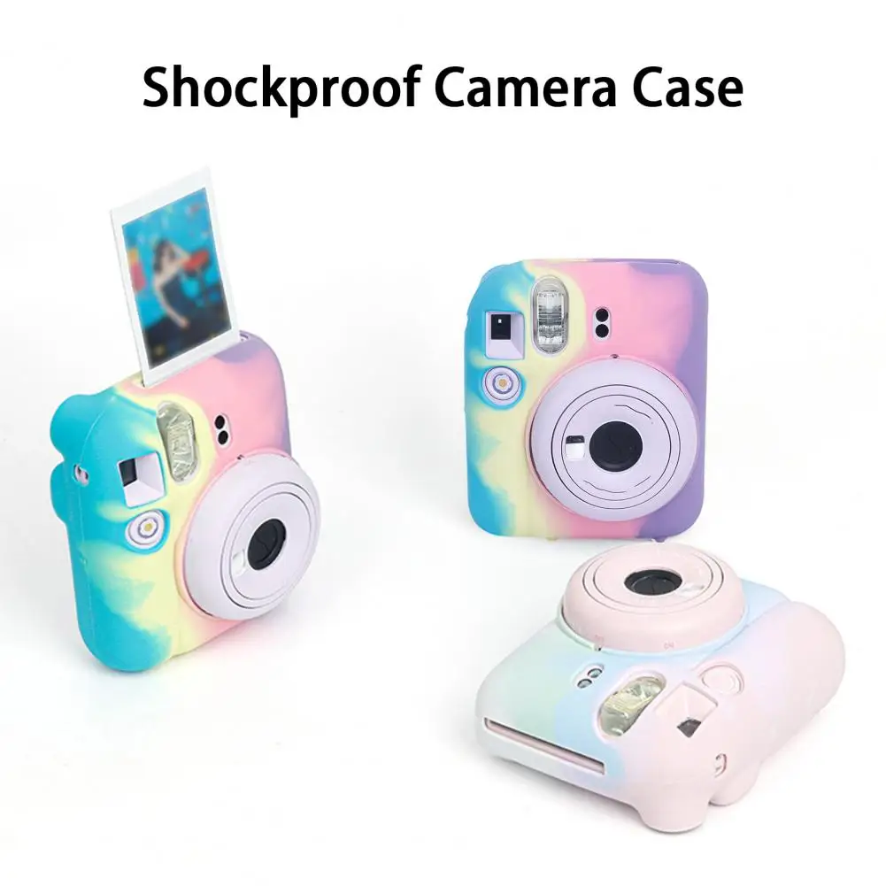 Silicone Instant Camera Case Precise Hole Dustproof Scratch-proof Flexible Protective Cover Soft Shells For Polaroid Mini12