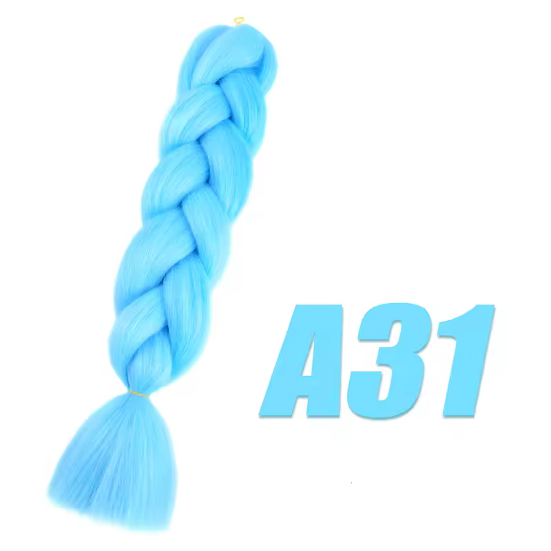 Synthetic Kanekalon Crochet Hair Braiding Hair Pre Stretched Curly Jumbo Braids Extensions Hair Accessories For Girls Braids - Image 38