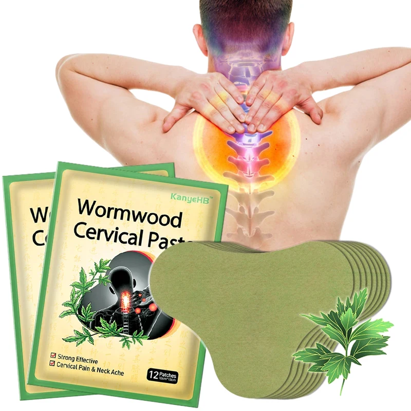 Cervical Spine Soothing Patch Wormwood Hot Compress Self-adhesive Neck Care Stickers Breathable Non-woven Fabric Health Care