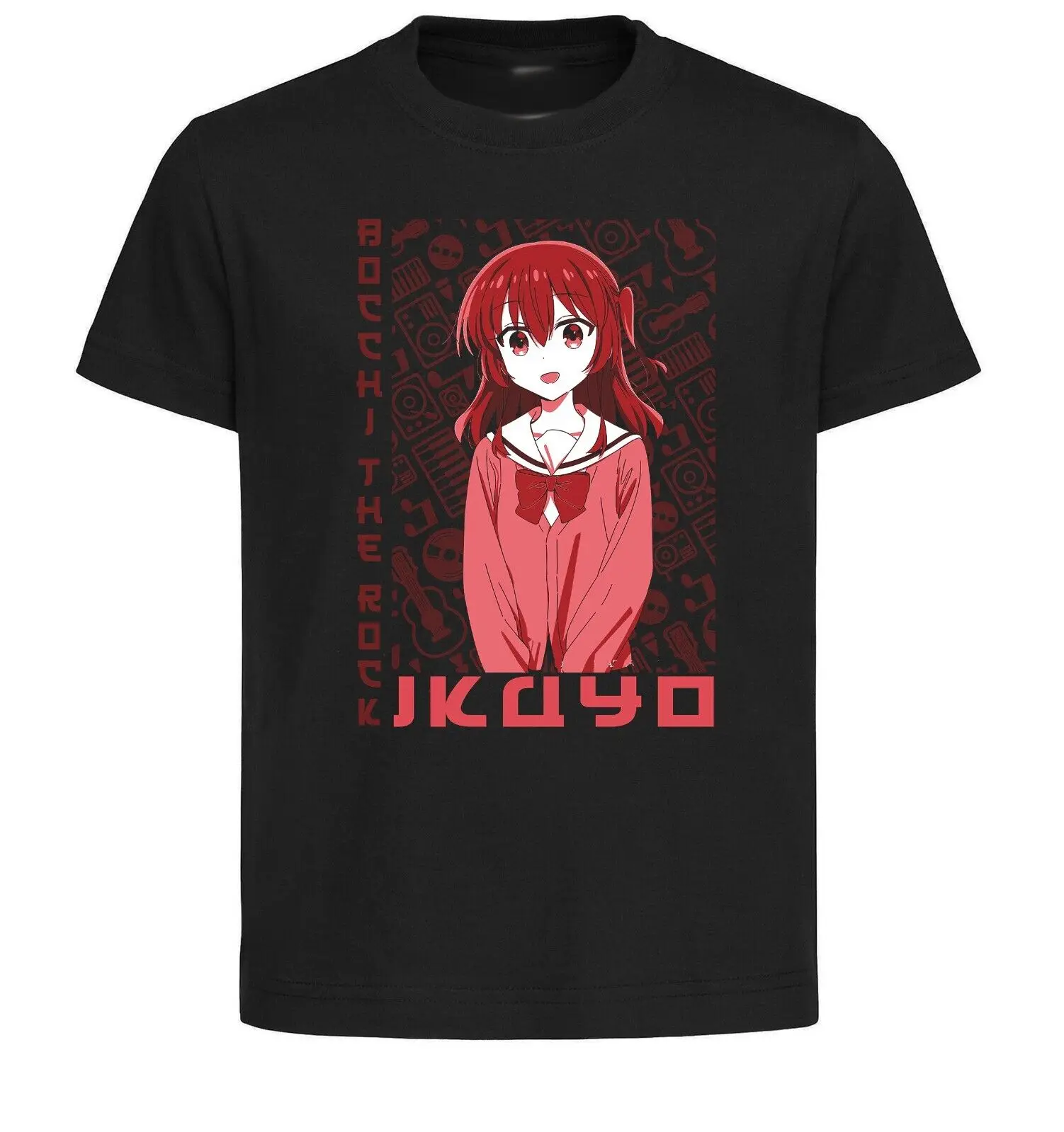 Unisex Black Japanese Style TShirt  Bocchi The Rock  Ikuyo Kita  PE0141