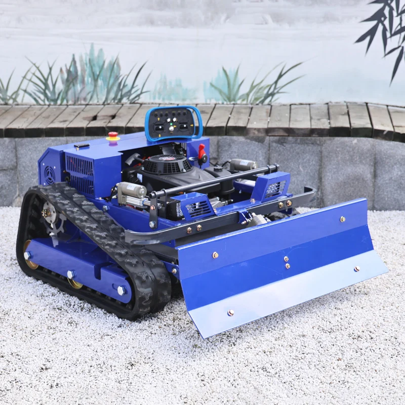 Customized CE/EPA Certified Self-Propelled Remote Control Lawn Mower Fuel-efficient With Snow Plow Home Commercial