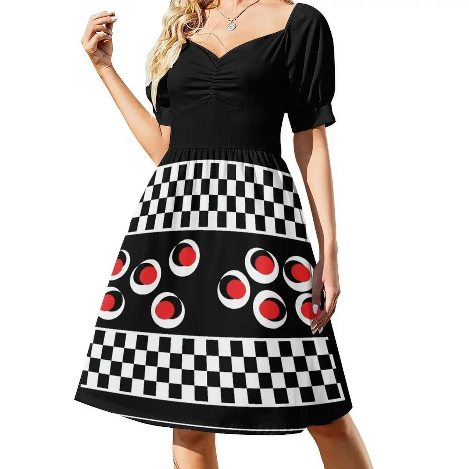 

Black white check pattern Sleeveless Dress summer dresses ladies 2025 summer women's dress 2025 long dress women