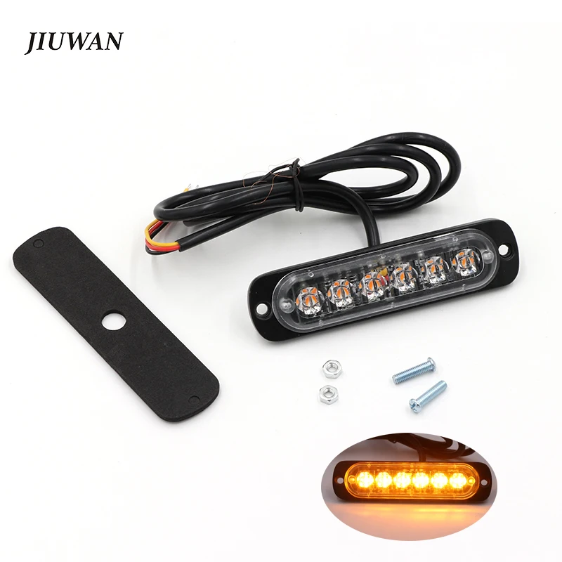 Universal Car Emergency Signal Strobe Light 6 LED Amber Grill Breakdown Lamp Recovery Flashing Fit for BMW Benz Mazda Toyota VW