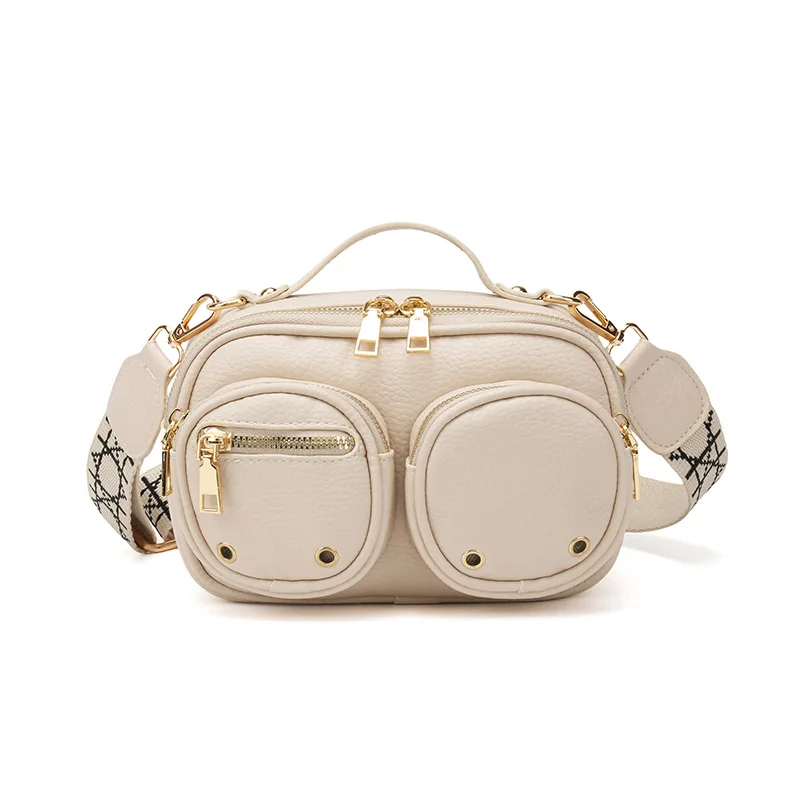 Korean Fashion Retro Versatile Crossbody Bag Women 2026 Handbag with Multiple Pockets Bowling Ball Shoulder Pillow Bag ita bag