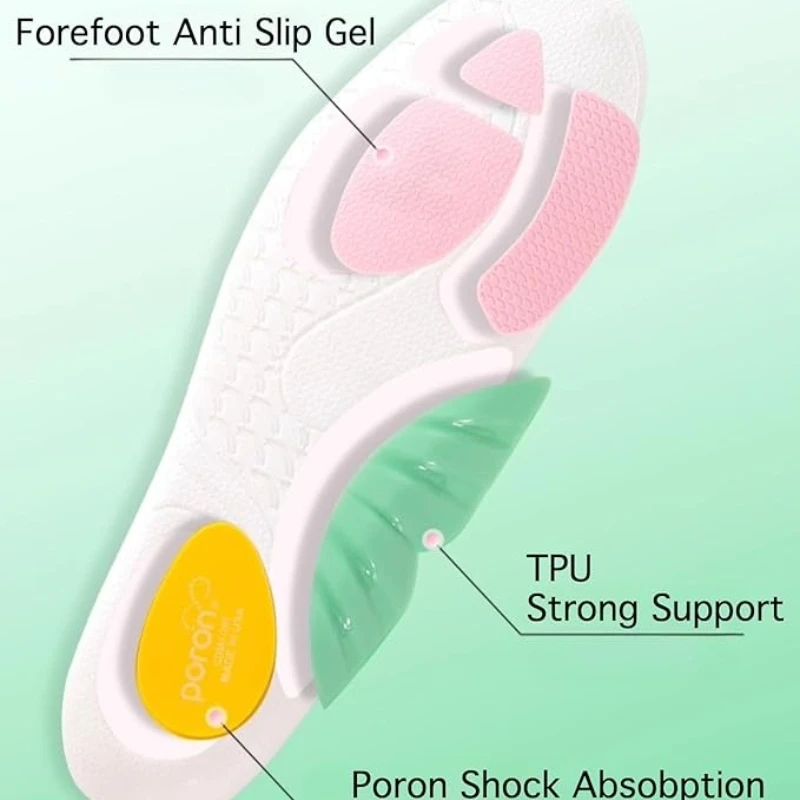 arch support orthopedic shoes insoles baskets women breathable shoe soles Shock-absorbing sports insole non slip shoe pads