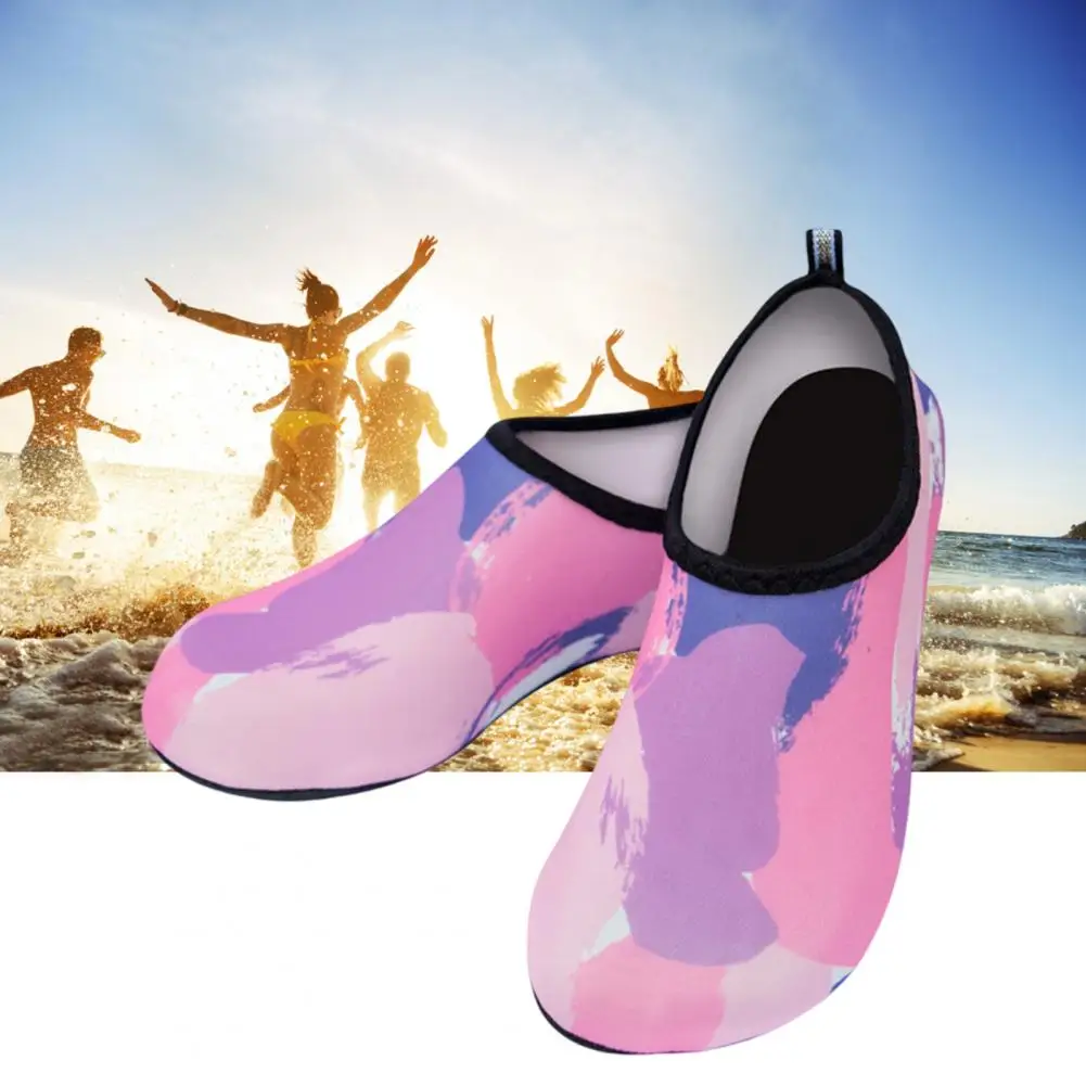 1 Pair Swimming Socks Non-slip High Stretchy Quick-dry Water-resistant Men Women Barefoot Aqua Beach Shoes For Water Sports