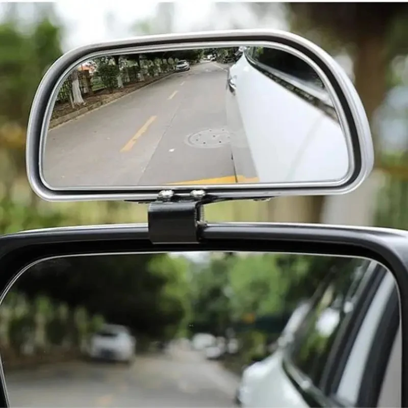 Adjustable Car Wide Angle Auxiliary Rearview Mirror with Clip-On Design