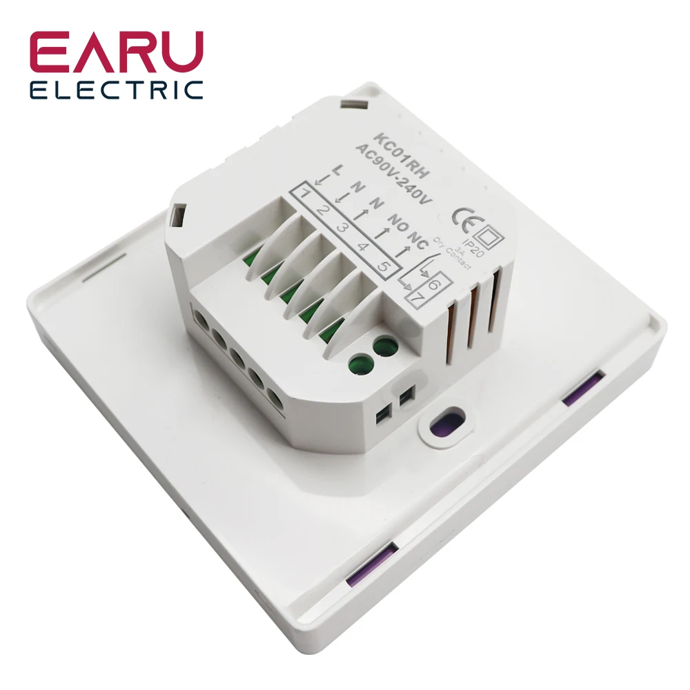 AC90V-240V 3A 16A elektryczne ogrzewanie podłogowe wody TRV dom termostat pokojowy regulator temperatury cyfrowy wyświetlacz LCD montowany na ścianie