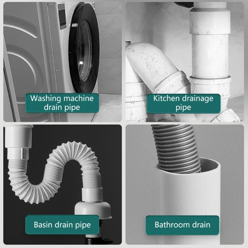 Alongar tubo esgoto desodorante anel vedação silicone máquina lavar dreno à prova insetos plugue vedação