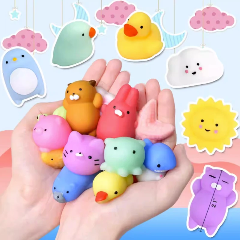 50-5PCS Kawaii Squishies Mochi Squishy Speelgoed Voor Kinderen Antistress Bal Squeeze Party Gunsten Stress Relief Speelgoed verjaardagscadeau j51