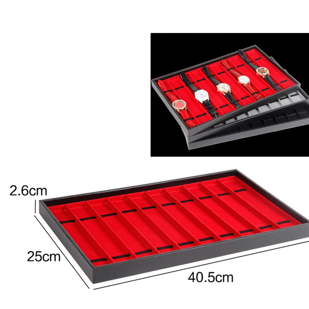 

Watch Display Tray Storage Case For 10 Watches Bracelets Jewelry Organizer Holder Durable Watches Tray Bathroom Bedroom