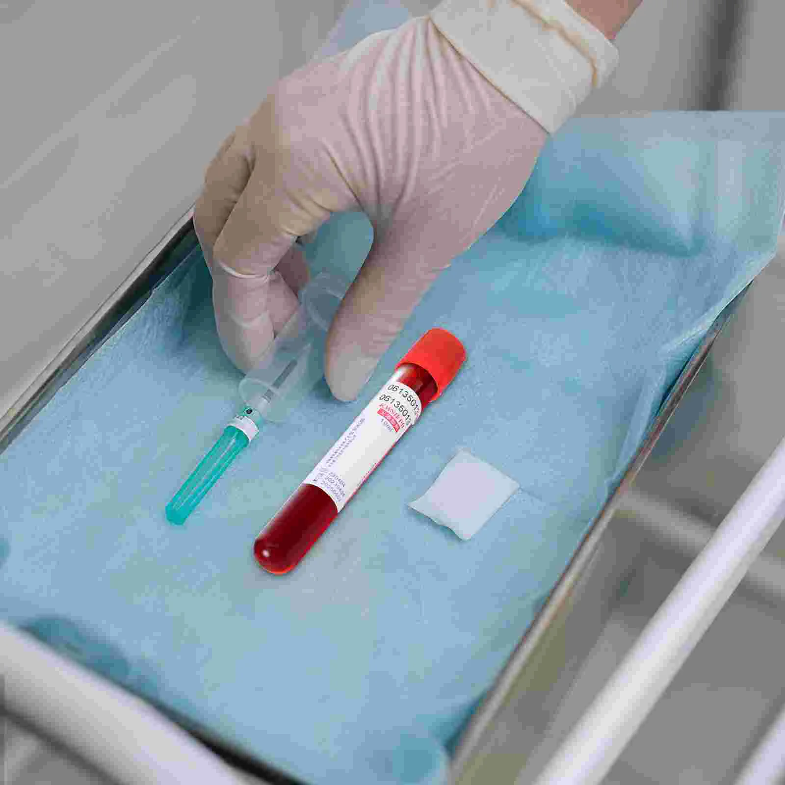 Imagem -02 - Recipiente de Armazenamento de Líquidos de Laboratório 100 Peças Tubos de Sangue de Cedrato de Sódio Teste de Coleção de 10ml com Tampas Pressão Negativa Vermelha