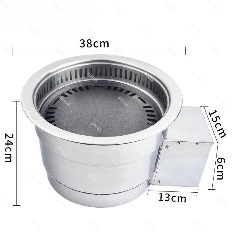 Korean Style Electric Grill Restaurant Smokeless BBQ Grill Infrared Temperature Control Eco-Friendly Grill Commercial Built-in