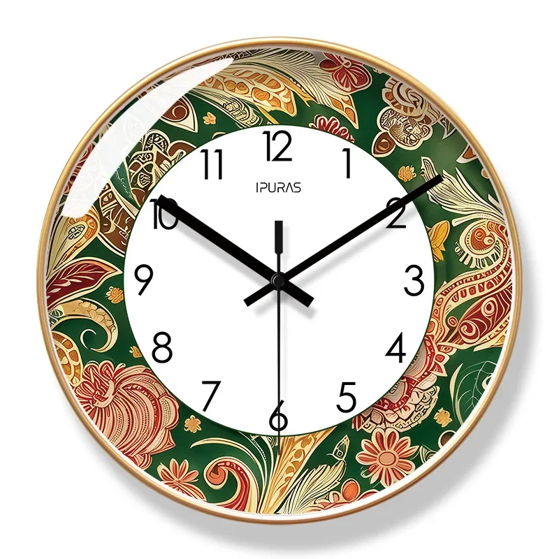 2026 New 10/12/14-inch Bohemian Minimalist Wall Clock Home Decor Living Room Nordic Mediterranean Silent Quartz Clocks