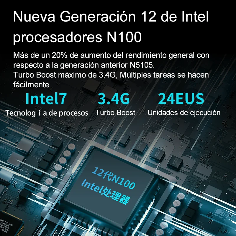 Microdata Mini Pc N 100 16Gb 512Gb, 8Gb 256Gb, Minipc, Intel 12e Generatie 4 Cores Dual Display 4K Output Ddr5 Bt4.2 Pc Gaming