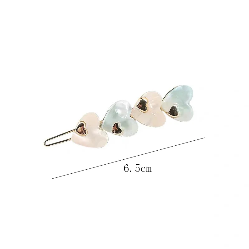 Women Hair Accessories Hair Clip Women Girls Elegant Design Acetate Love Heart Barrette Stick Hairpin Hair Pins 2022 Fashion