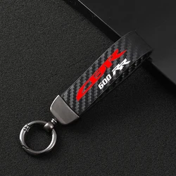 New fashion motorcycle carbon fiber leather rope Keychain key ring For Honda CBR 600 RR CBR 600RR CBR600rr 2003-2007 2006